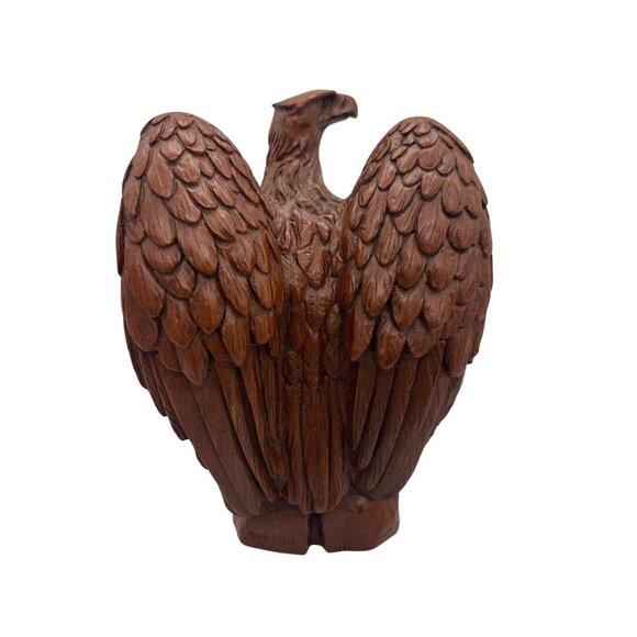 Vintage Red Mill Mfg Pecan Shell Resin Eagle Figurine Handcrafted USA 7″ - Picture 3 of 6